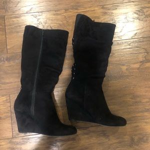 CALL IT SPRING Black Suede Wedge heel